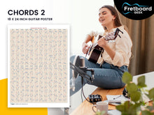 Load image into Gallery viewer, Fretboard Geek - 18&quot; x 24&quot; Guitar Cheat Sheet Posters - Chords 2
