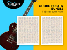 Load image into Gallery viewer, Fretboard Geek - 18 x 24&quot; Guitar Posters - Chords Bundle
