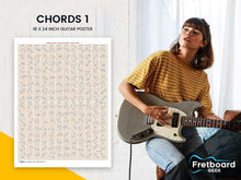 Load image into Gallery viewer, Fretboard Geek - 18&quot; x 24&quot; Guitar Cheat Sheet Posters - Chords 1
